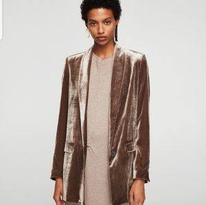 Mango velvet blazer